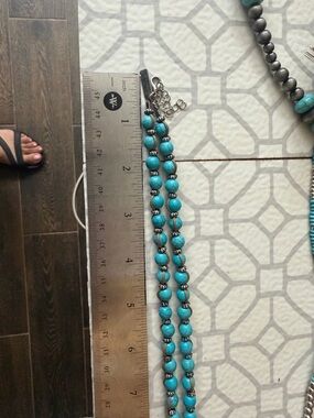 Turquoise Beaded Necklace - Blue Stone Strand